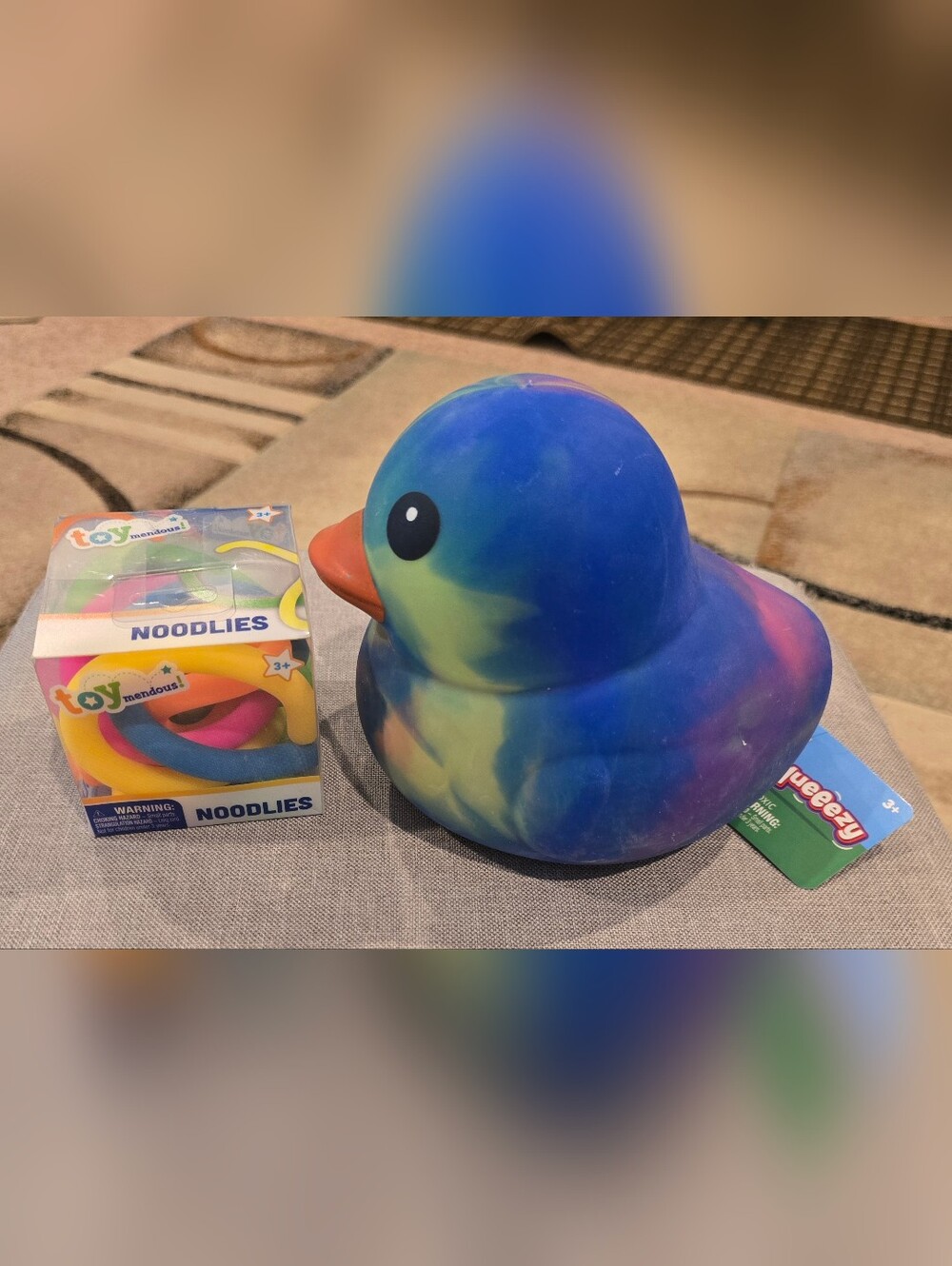 Bundle Of Squishy Tie Dye Duck And Noodles